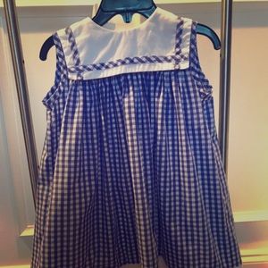 Gingham Bib Dress-Add a monogram! EUC/Like new!